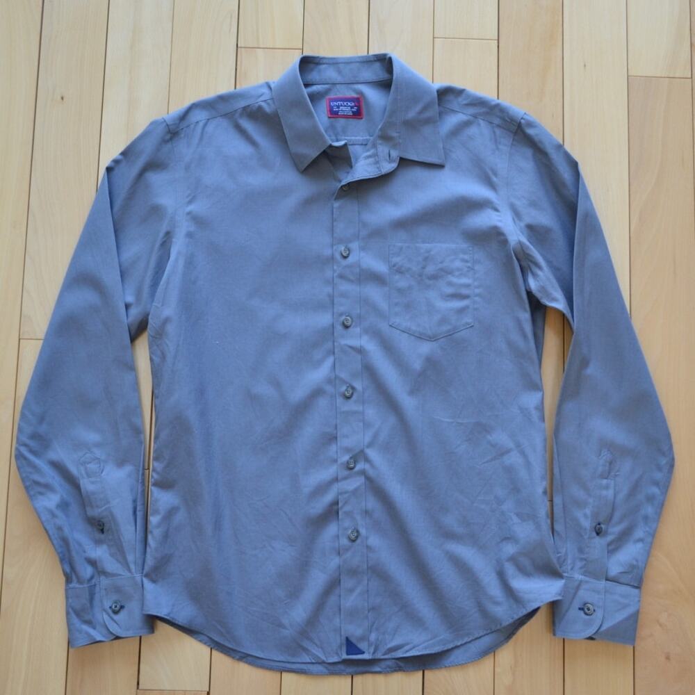 UNTUCKit Long Sleeve Button Down Shirt Gray Size Medium Slim